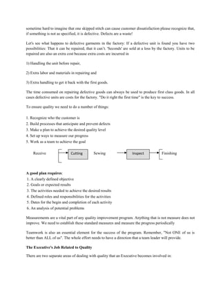 Internship Report on Garments Merchandising | DOC