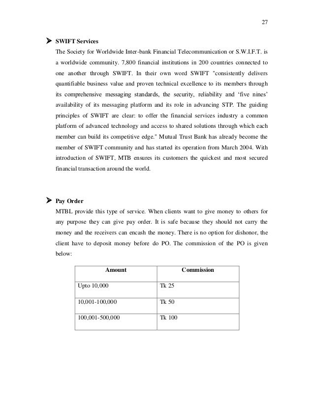 internship report on general banking of mtb bank by lecturesheets l general banking resume