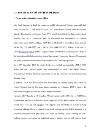 Internship report on Retail Banking Services at BIDV.doc