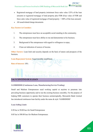 Internship report on Functions and Process of SME banking of Mercantile Bank Ltd.