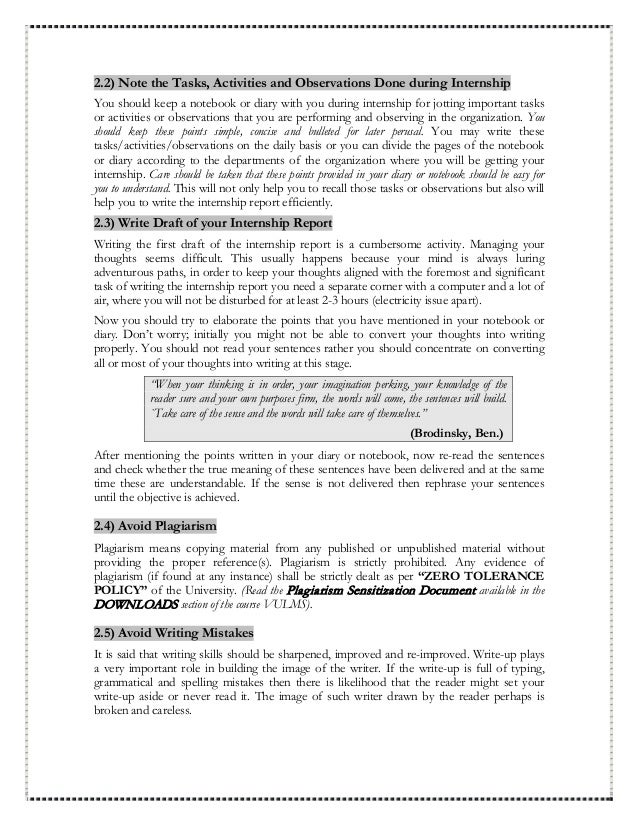 Internship report research picture