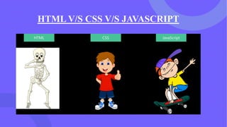 HTML V/S CSS V/S JAVASCRIPT
 
