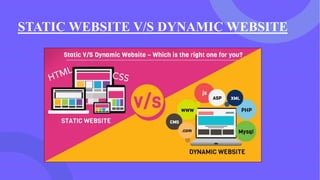 STATIC WEBSITE V/S DYNAMIC WEBSITE
 
