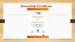 Internship Certificate
 