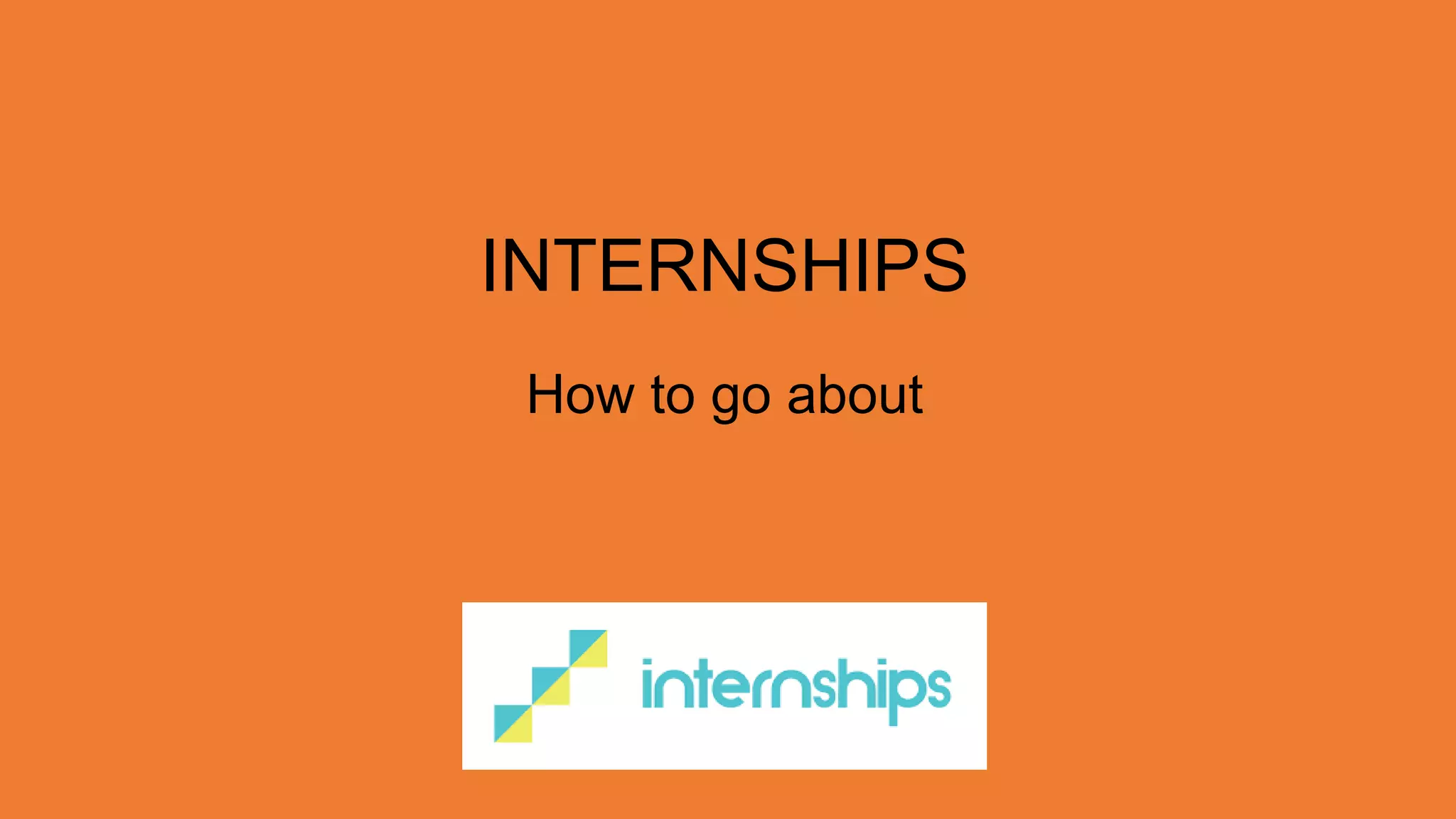 Internships for Law Students PPT