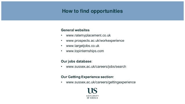 how to find internships