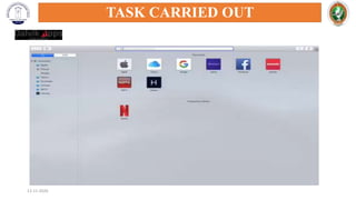 12-11-2020
TASK CARRIED OUT
 