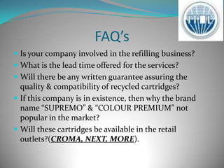 AN ONLINE RETAIL FOR THE PURCHASE OF TONERS & CARTRIDGES