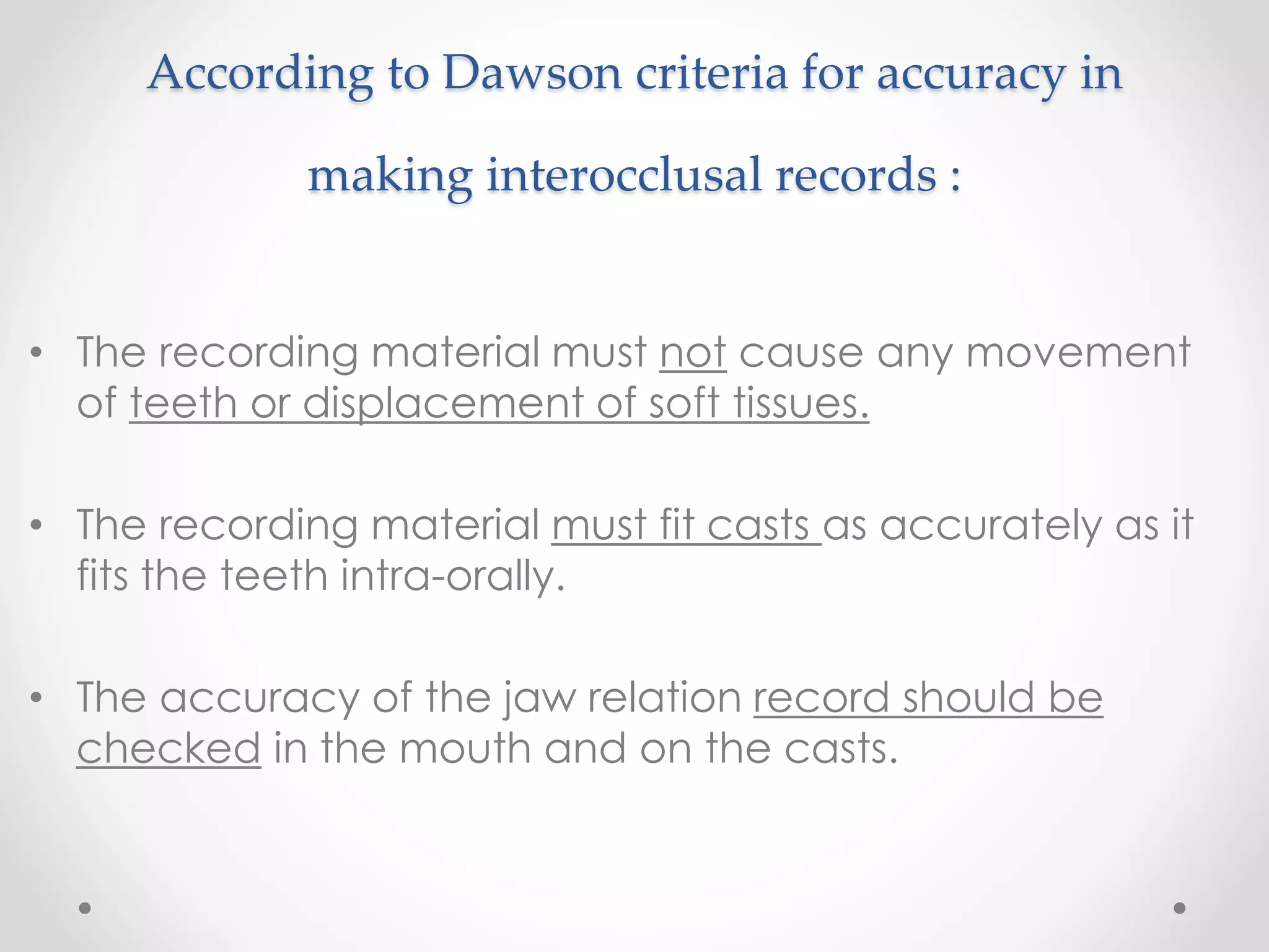 bite registration for fixed Prosthodontic restoration PPT
