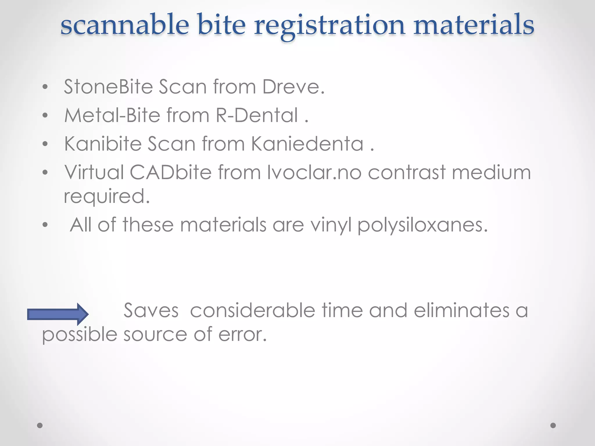 bite registration for fixed Prosthodontic restoration PPT