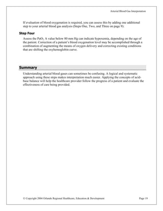 Inter of arterial blood gas | PDF