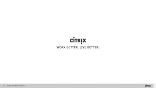 13 © 2015 Citrix Systems Japan K.K
WORK BETTER. LIVE BETTER.WORK BETTER. LIVE BETTER.WORK BETTER. LIVE BETTER.
 