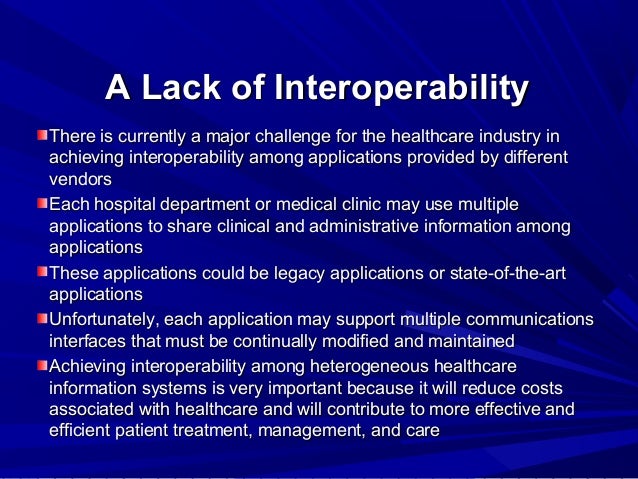 Health Information Systems Interoperability Health Information Systems Interoperability