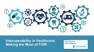 Interoperability in Healthcare:
Making the Most of FHIR
Brian Eliason
Kevin Sigafoes
 