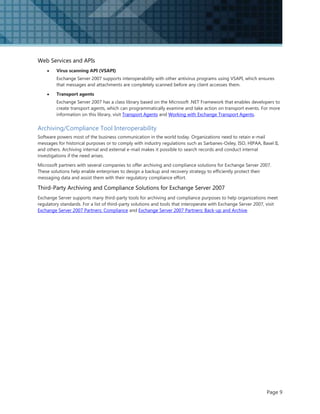 Microsoft Unified Communications - Exchange Server 2007 Interoperability Overview Whitepaper