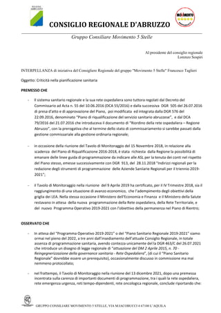 CONSIGLIO REGIONALE D’ABRUZZO
_________________________________________________________________________________
Gruppo Con...