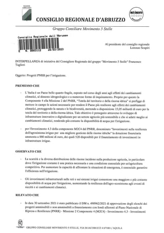 Interpellanza FTS Progetti PNRR per irrigazione.pdf