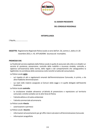 INTERPELLANZA Regolamento Polizia Locale VP Pettinari.pdf