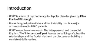 Interpersnal and social rythum therapy.pptx