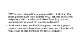 Interpersnal and social rythum therapy.pptx