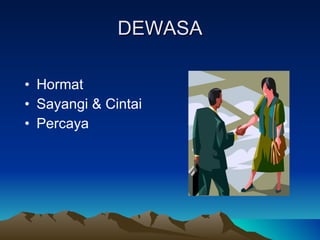 DEWASA Hormat  Sayangi & Cintai Percaya 