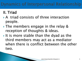 Interpersonal relationships Slide 6