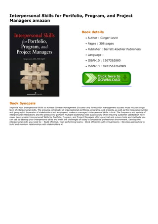 Interpersonal Skills for Portfolio, Program, and Project Managers ...