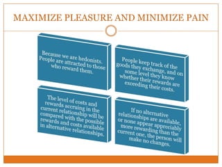 MAXIMIZE PLEASURE AND MINIMIZE PAIN

 