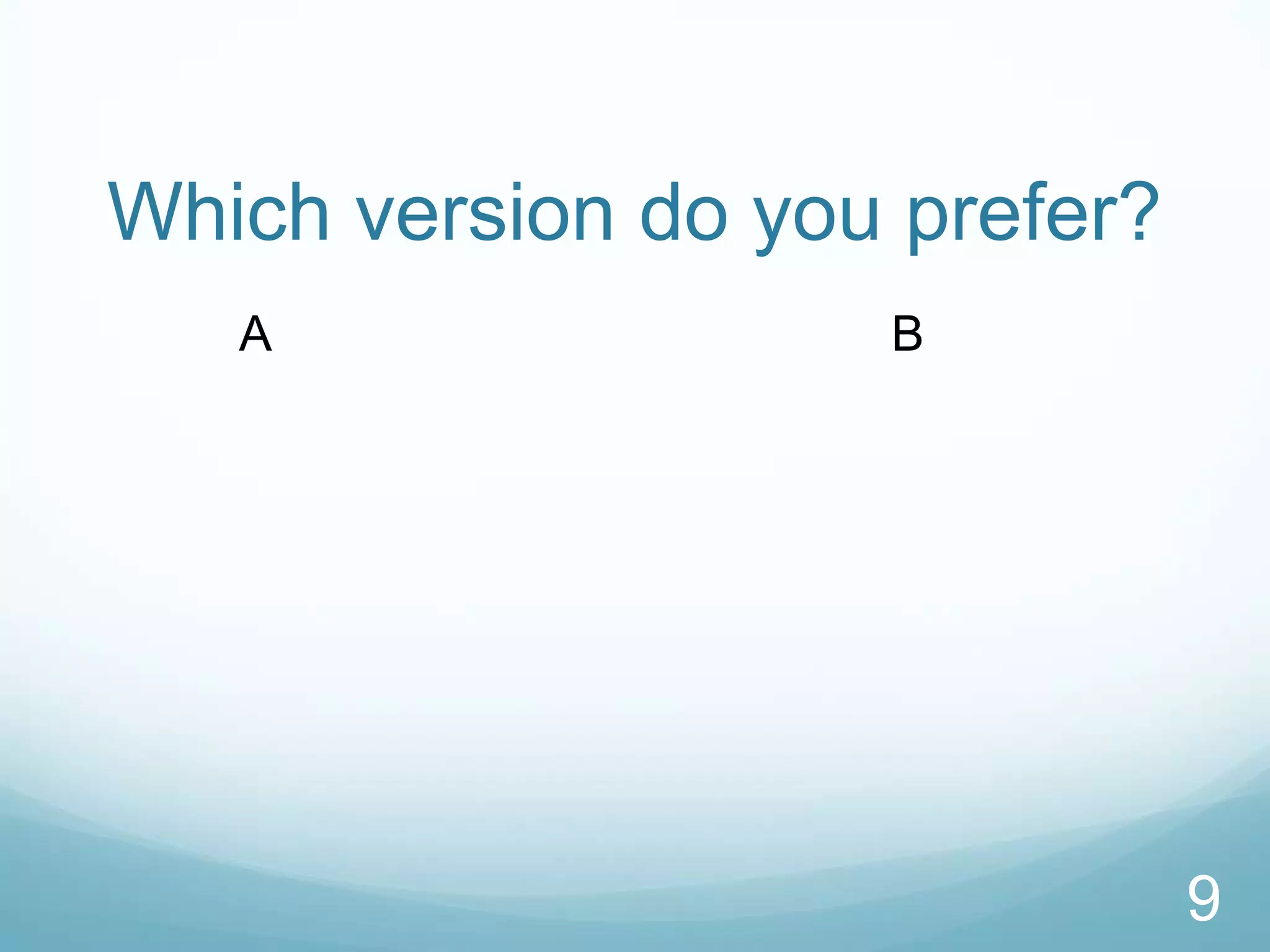 Which version do you prefer?9AB