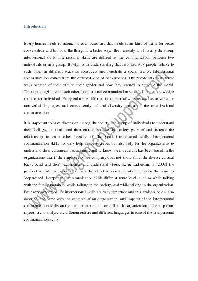 communication reflective essay