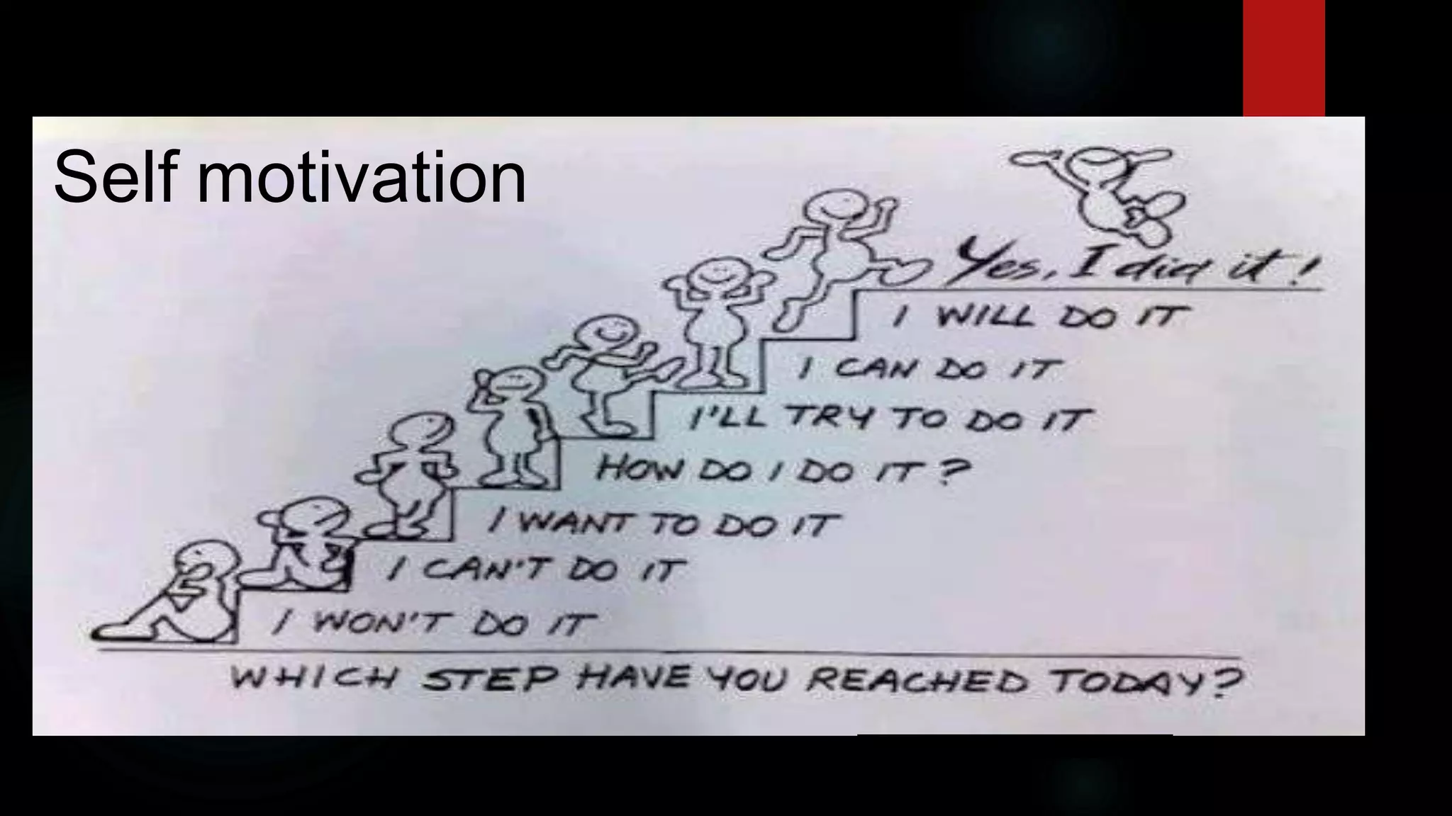 Self motivation
 