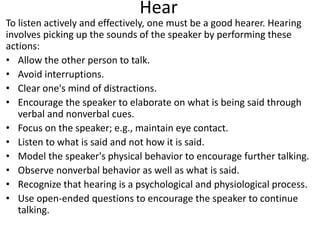 Interpersonal Communication, Listening and Feedback | PPTX