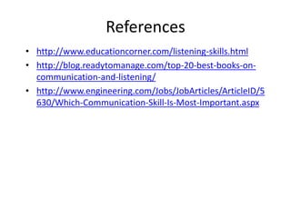 Interpersonal Communication, Listening and Feedback | PPTX