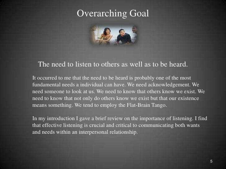 interpersonal communication project interpersonal goals