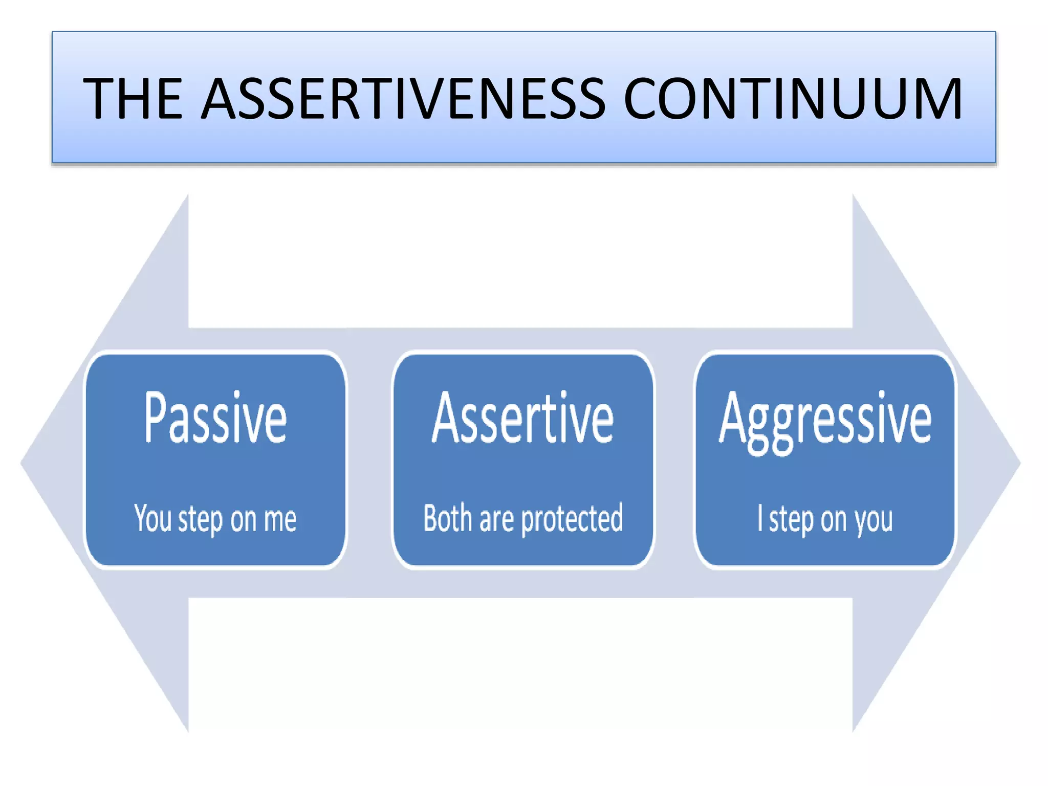 THE ASSERTIVENESS CONTINUUM
 