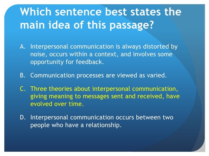 Interpersonal Communication Review