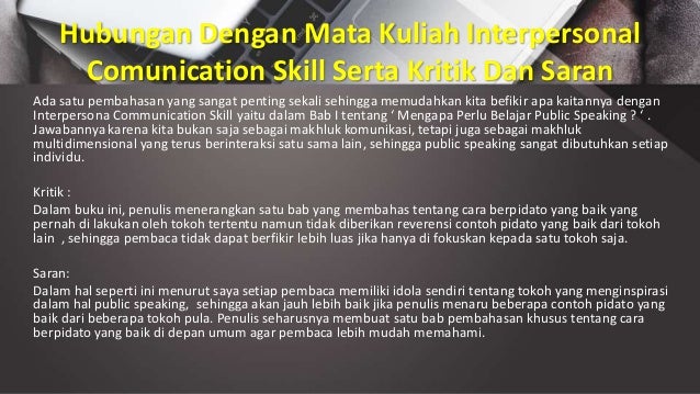 Interpersonal communication skill