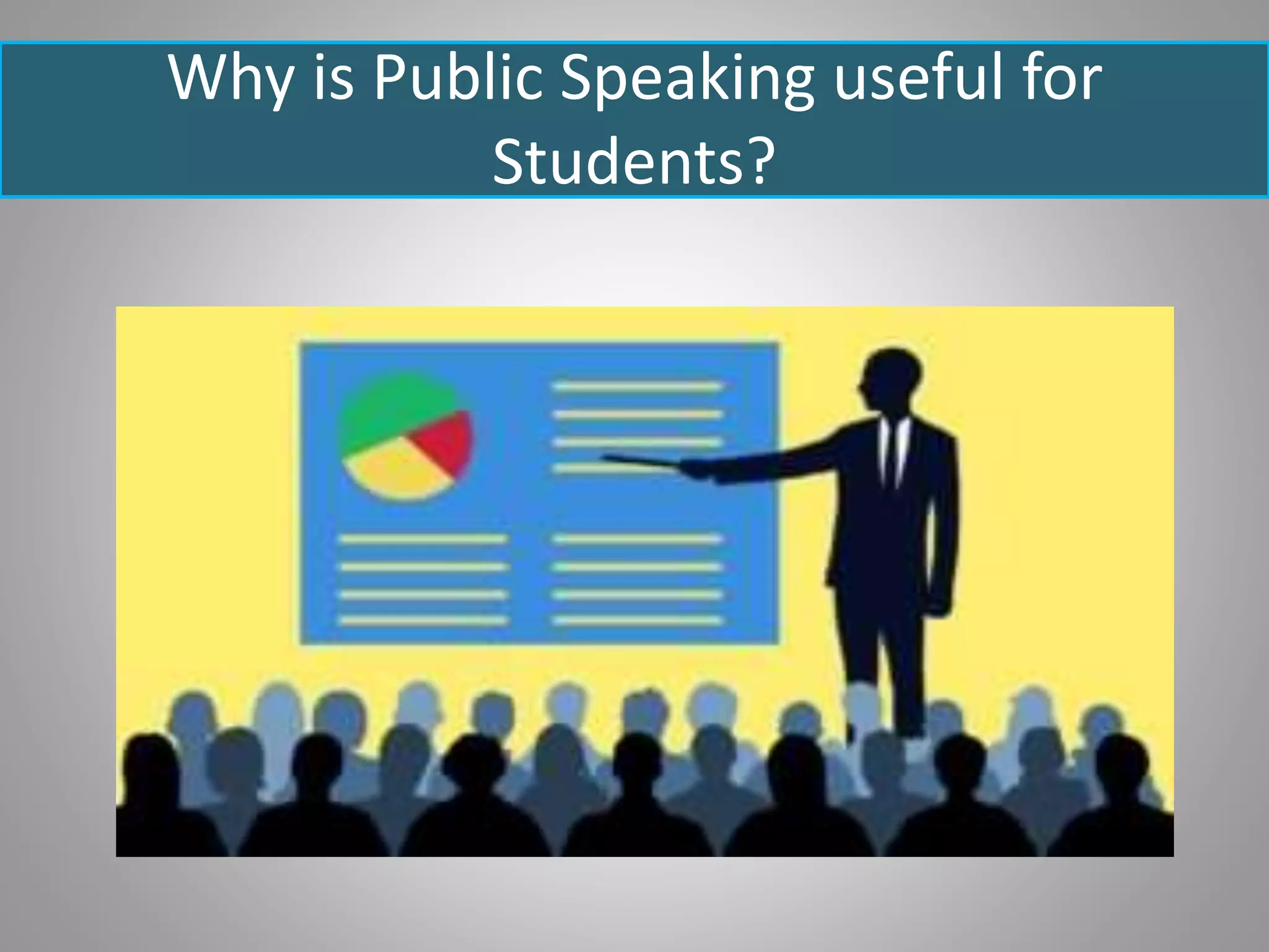 Why is Public Speaking useful for
Students?
 