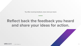 Interpersonal feedback talk and workshop