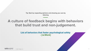 Interpersonal feedback talk and workshop