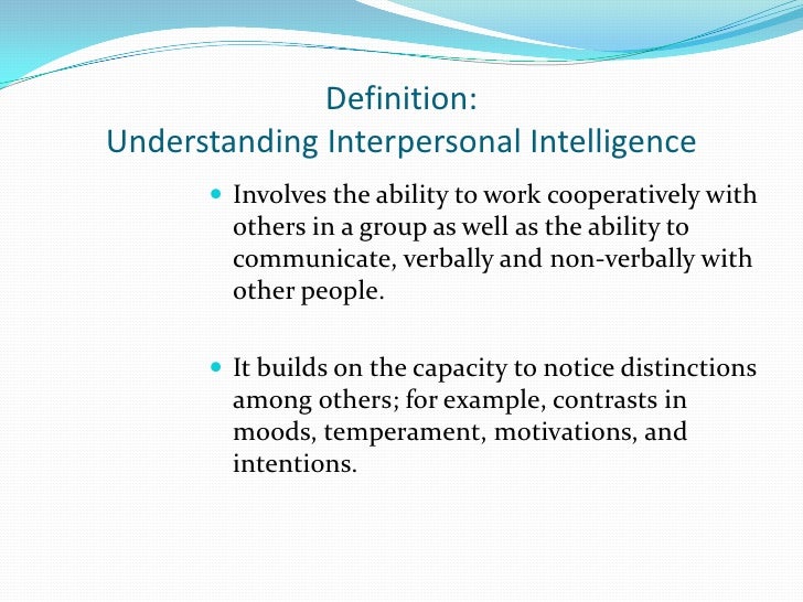 interpersonal development definition