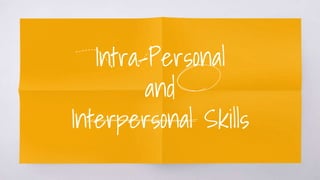 Intra-Personal
and
Interpersonal Skills
 