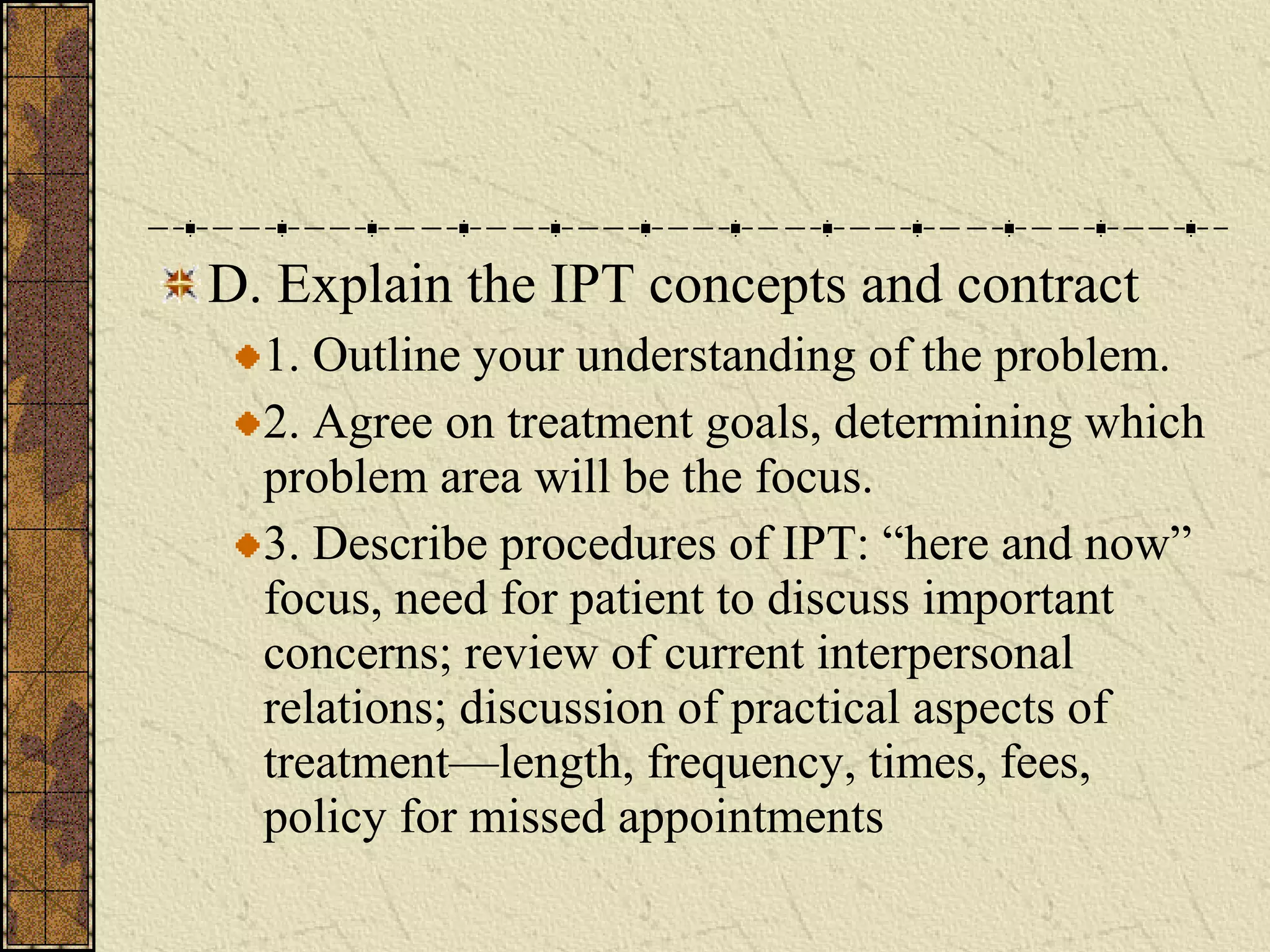 Interpersonal psychotherapy | PPT