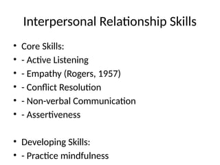 Interpersonal Relationship Development Pptx