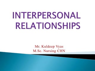 Mr. Kuldeep Vyas
M.Sc. Nursing CHN
 
