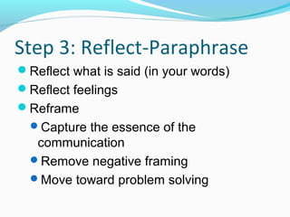 Reflect Reframe Refocus Interpersonal relationship skills muhammad faisal & nandan tyagi | PPT