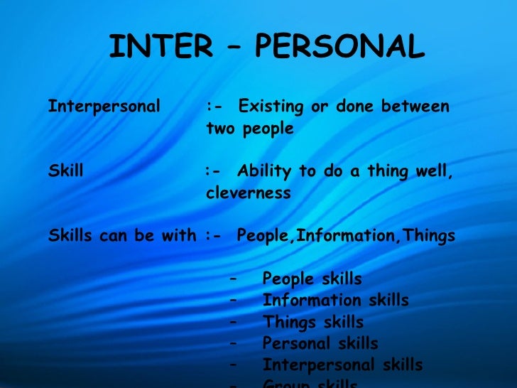 interpersonal ability