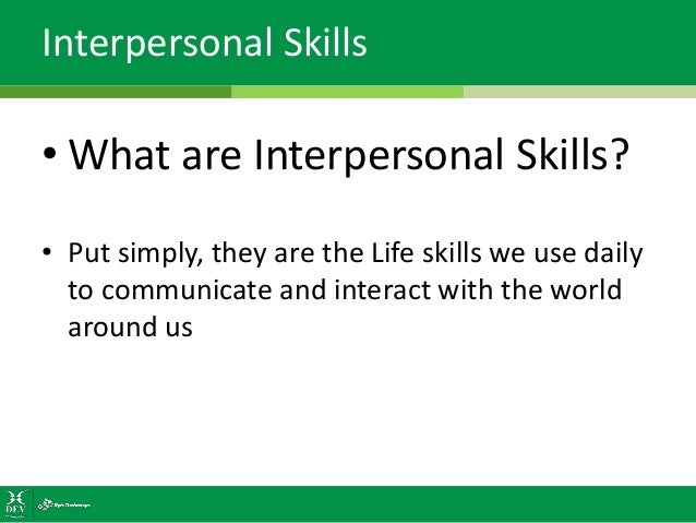 define interpersonal skills