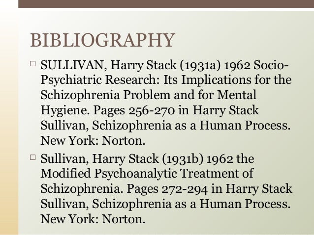 harry stack sullivan theory