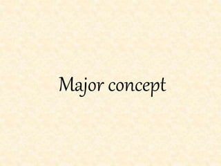 Major concept
 